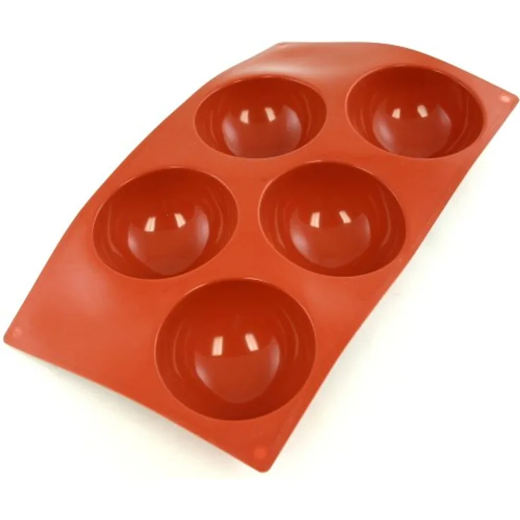Paderno Backform aus Silikon in Lebensmittelqualität 5 Halbkugeln