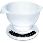 Leifheit analoge Küchenwaage, aus hochwertigem Kunststoff, inkl. abnehmbarer Rührschüssel, Haushaltswaage mit 5 kg Tragkraft, spülmaschinengeeignet, Küchenwaage analog, mechanische Zuwiegefunktion