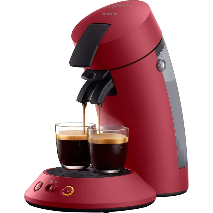 Philips CSA210-90 Senseo Original Plus Kaffeepadmschine, 0,7 l Wassertank, deep red – Bild 1