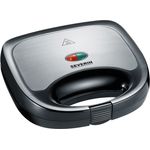 SEVERIN Sandwich-Toaster, Sandwichplatte, 600 W, SA 2969, Edelstahl-Schwarz