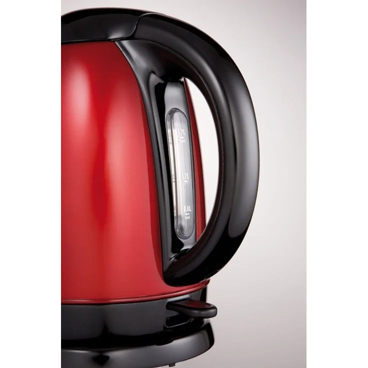 Moulinex BY5305 Wasserkocher Subito 1.7 l, 2400 Watt, metallic-rot – Bild 2