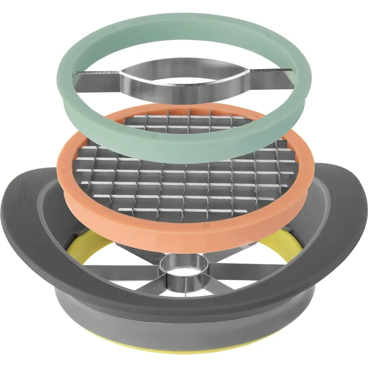 Berghoff Leo All-in-1 Obst und Gemüse Schneide Dicer Set, Mehrfarbig, 3-teilig