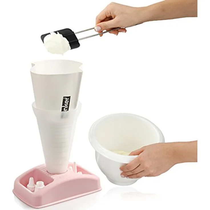 Zenker 44733 Spritzbeutelhalter, Kunststoff, rosa | transparent, 20 x 12 x 13 cm