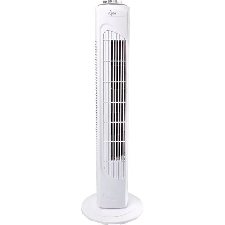 Suntec CoolBreeze 7.400 TV Turmventilator (74 cm hoch, 3 Stufen, oszillierend, 2-Stunden Timer, 45 Watt), 45 Watt
