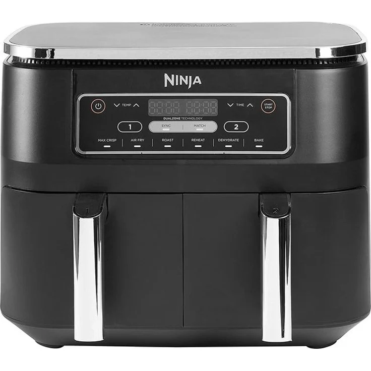 Ninja Foodi AF300EU Dual Zone Heißluftfritteuse, 2 separate Kochfächer, Großes Fassungsvermögen von 7,6 L, ohne Fett, 2400 Watt – Bild 1