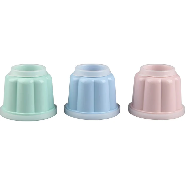 Dr. Oetker 6er Puddingförmchen mit Deckeln 150ml, (Farbe: Rose-Hellgrün-Hellblau) Menge: 1 x 6er Set – Bild 3