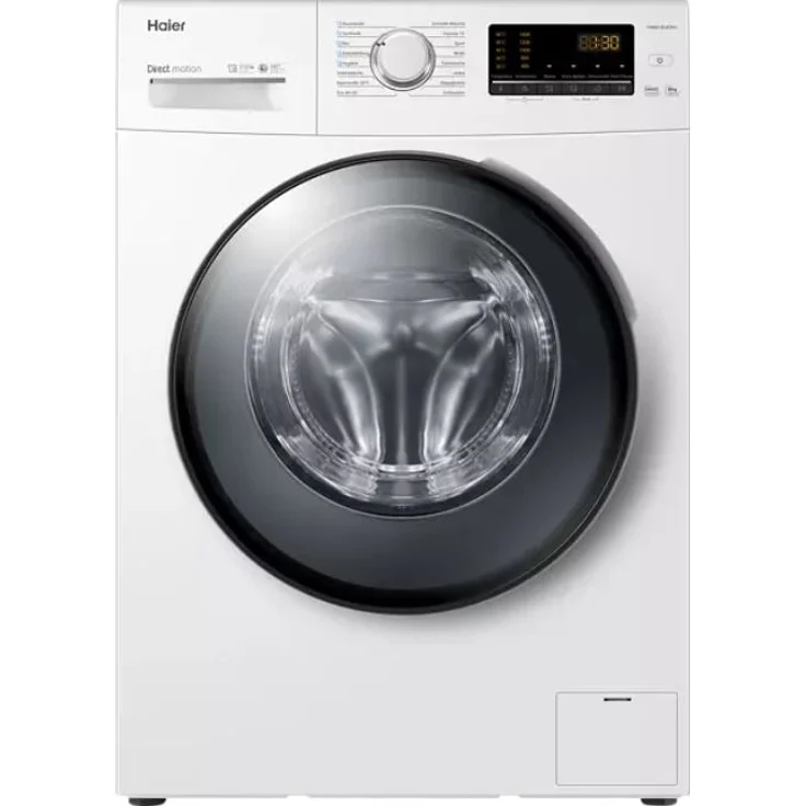 Haier HW80-BP1439N, Frontlader-Waschmaschine, A, Fassungsvermögen 8 kg, Standgerät, Breite 59 cm, Aquastop, autom. Wasserdosierung – Bild 1