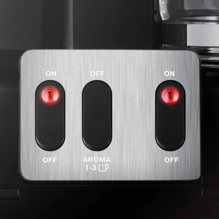 Krups KM8508 Doppel-Kaffeeautomat Duothek Plus, Kombiautomat Kaffee-Tee, 2 x 10 Tassen, schwarz – Bild 2