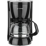 grossag Filter-Kaffeeautomat mit Glaskanne KA 12.17, 0,6 Liter für 4 Tassen Kaffee, 600 Watt, Schwarz - Edelstahl