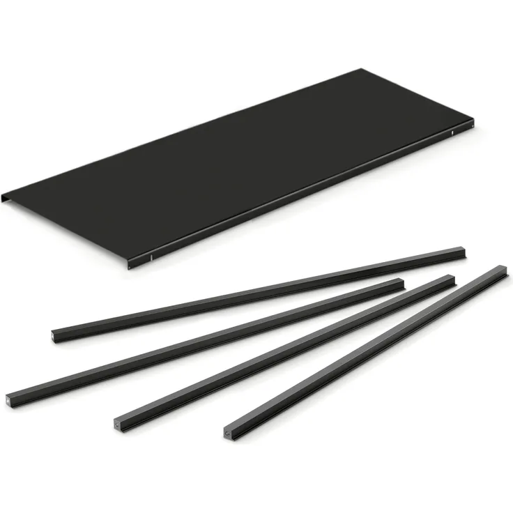 Naber 8051032 Cubo Rückwand Set 900, Regalsystem, 900 mm, schwarz matt