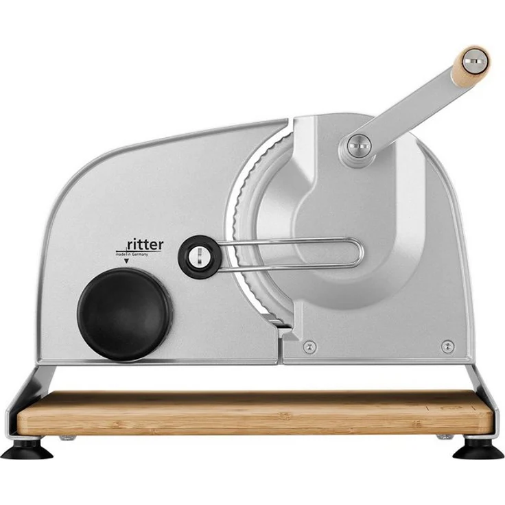 Ritter Allesschneider amano 5, Vollmetallausführung, Ø17cm Wellenschliffmesser, silbermetallic – Bild 1