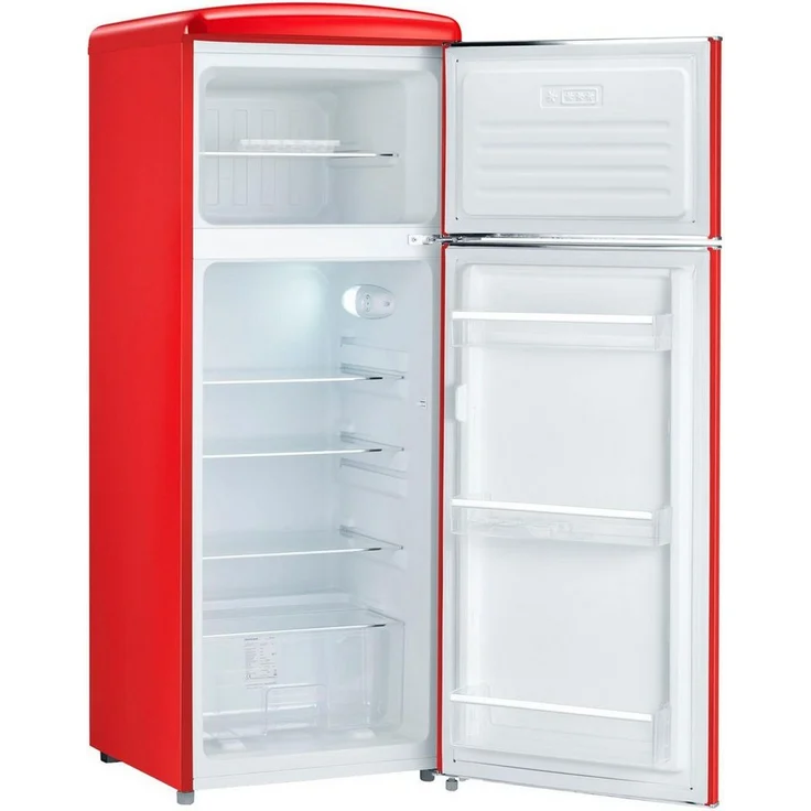 Severin RKG 8930 Kühl-Gefrierkombination, freistehend, rot, LED, Breite 55 cm, Energieklasse E – Bild 2