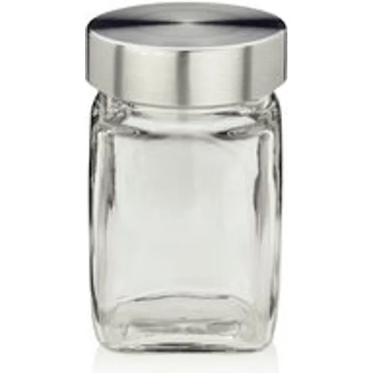 kela Vorratsgläser Set Thea 250 ml 3 Stück Glas-Edelstahl, Durchsichtig, 7 x 7 x 11 cm