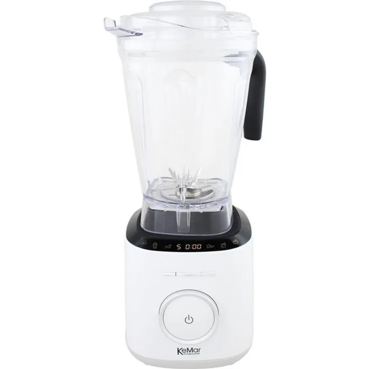 KeMar Kitchenware Standmixer KSB-300, 1500 W, 2 Liter Behälter, LED Touch Panel, 10 Geschwindigkeitsstufen, weiß