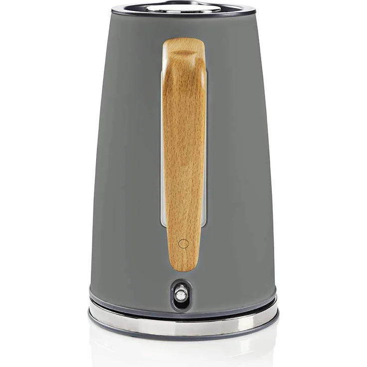 Nedis KAWK510EGY Wasserkocher, 1,7 l, 1850 - 2200 W, Soft-Touch, Trockengehschutz, Selbstabschaltung, Verdeckte Heizelement, Strix-Controller, Wasserstandsanzeige, Antikalk-Filter, grau – Bild 3