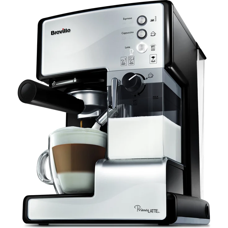 Breville VCF045X PrimaLATTE 3 in 1 Kaffeemaschine, 1.5 Liter, Weiß-Metallic – Bild 1