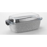 Q.b. RSTX32QB101 Bräter 32 x 21 x 11 cm, Aluguss Deckel Borosilikatglas