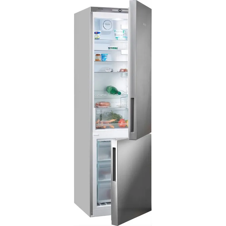 Miele KFN 29162 D edt/cs Series 120 Kühl-Gefrierkombination, freistehend, silber, NoFrost, Breite 60 cm