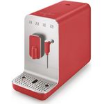 Smeg BCC02 Kaffeevollautomat 50s Style, 1,4 l Wassertank, mit integriertem Mahlwerk und Milchaufschäumdüse, ruby red