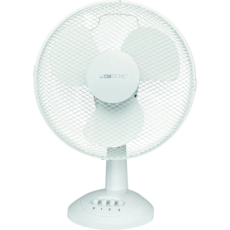 Clatronic VL 3602 Tischventilator 30 cm Durchmesser, oszillierend, 3 Geschwindigkeitsstufen, Neigungswinkel verstellbar, weiß