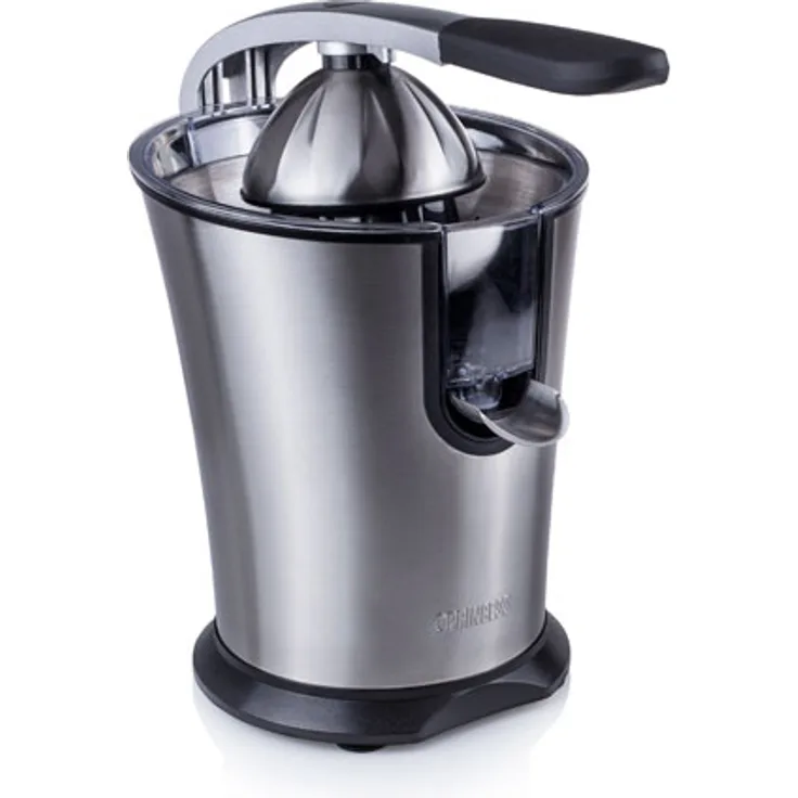 Princess Edelstahl Zitruspresse Master Juicer - professioneller Hebelarm, 160 Watt Motor, Universalaufsatz für Zitrusfrüchte