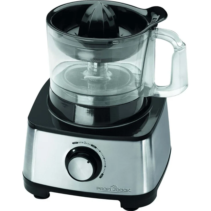 Proficook PC-KM 1063 Foodprozessor mit Direktantrieb, 1200W, 1,2L Schüssel, inkl. Standmixeraufsatz, edelstahl, schwarz – Bild 2