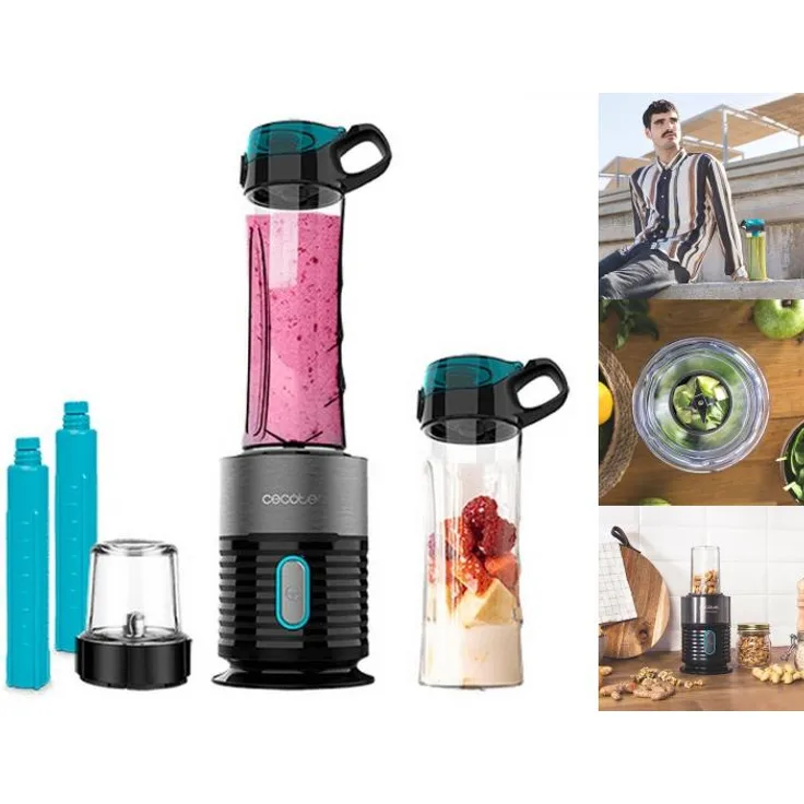 Cecotec Standmixer Power Titanium 650 Fresh&Go 650W Schwarz