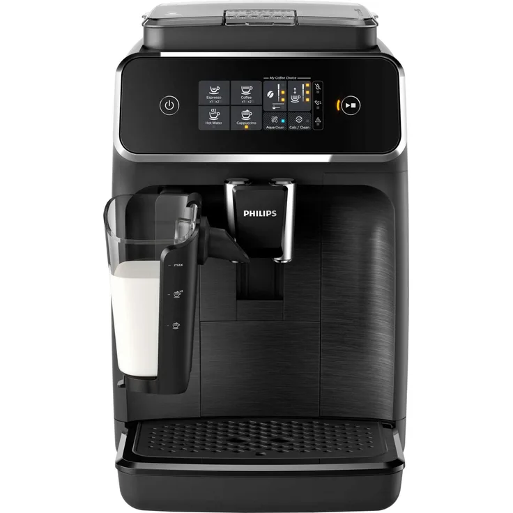 Philips 2200 Serie EP2230/10 LatteGo Kaffeevollautomat, integriertes Kegelmahlwerk, OneTouch-Funktion, schwarz, mit Milchsystem