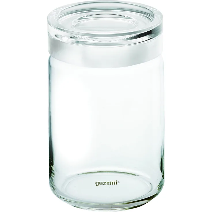 Guzzini Fratelli Kitchen Active Design, Vorratsdose XL, SAN, Glass, PE, PS, PMMA transparent, weiß