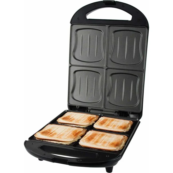 Emerio XXL Sandwich Toaster, für alle Toastgrößen geeignet, 4x große Muschelform, kein Auslaufen, kein Verschmieren, 1300 Watt, ST-111153 – Bild 2