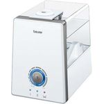 Beurer LB 88 Luftbefeuchter, mikrofeine Zerstäubung mit Ultraschall, bakterienarm, für Räume bis 48 m², weiß