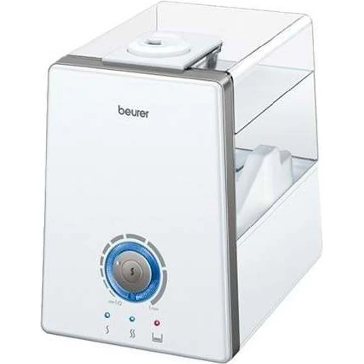 Beurer LB 88 Luftbefeuchter, mikrofeine Zerstäubung mit Ultraschall, bakterienarm, für Räume bis 48 m², weiß – Bild 1
