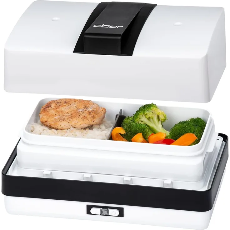Cloer 800 MBX Menübox Weiß Lunchbox-Set 550 Watt Kabellänge ca. 130 cm