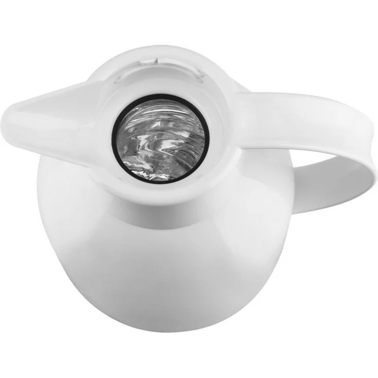 Emsa 504229 Samba Isolierkanne (1 Liter, Quick Press Verschluss, 12h heiß, 24h kalt) weiß glänzend – Bild 4