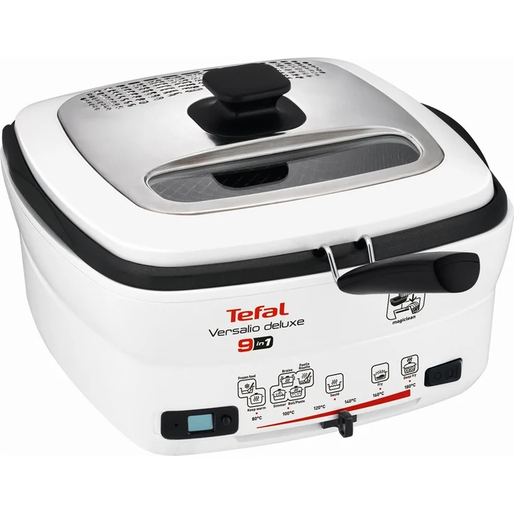 Tefal FR4950 Multi-Funktions-Fritteuse Versalio Deluxe 9-in-1, mit Öl, 1600 Watt, 2 Liter, inklusive Pfannenwender, weiß  – Bild 1