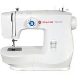 VSM Singer M 2105 Metallgehäuse 8 Stiche Knopfloch Leichtgewicht Nähmaschine, weiß