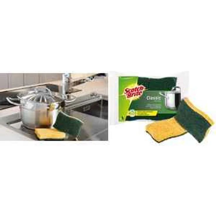 Scotch-Brite Cellulose-Schwamm Classic, Farbe: gelb/grün