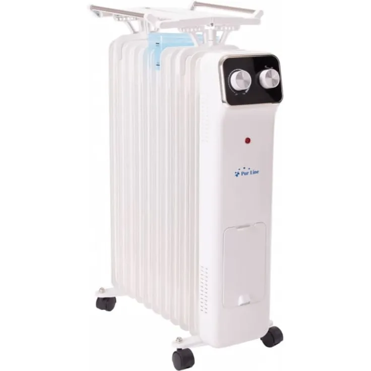 Ölradiator mit Wäscheleine und Befeuchtungsfilter 2500W Leistung, Radiator