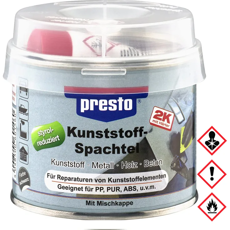 Presto Kunststoffspachtel Sehr Gute Haftung Polyesterspachtel 250g