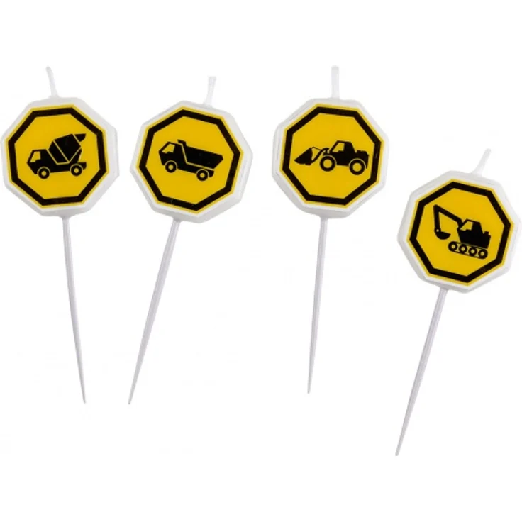 Baustelle - Mini-Figurenkerzen - Partydekoration
