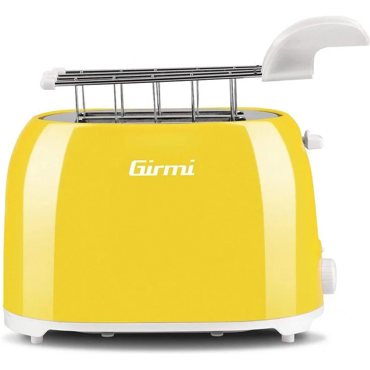 Girmi TP1005 Toaster, 1 Scheiben, Gelb, Kunststoff, Drehknöpfe, 750 W, 230 V