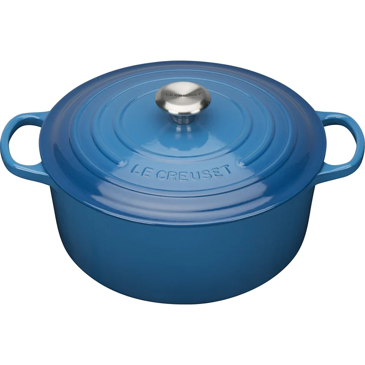 Le Creuset Signature Gusseisen-Bräter mit Deckel, Ø 28 cm, Rund, Für alle Herdarten und Induktion geeignet, Volumen: 6,7 l, Marseille – Bild 1