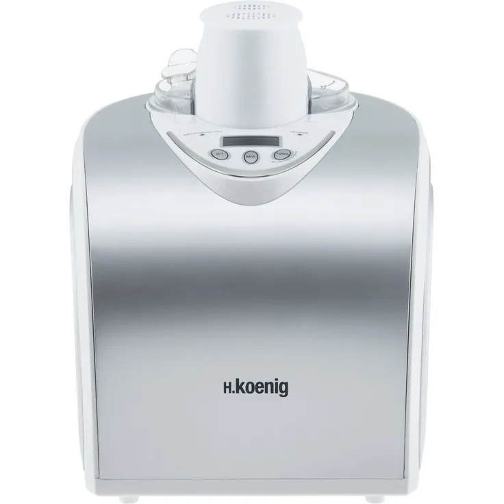 H.Koenig professionelle Eismaschine HF180 - Elektrisch - 1 L - 135 W - Kühlfunktion - Schnelle Zubereitung - Eis, Frozen Joghurt und Sorbet