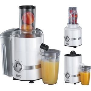 Bild für Russell Hobbs 22700-56 3-in-1 Entsafter, Smoothie Maker & Zitruspresse (1,1 PS-Motor, 800W, spülmaschinenfeste Teile, BPA-frei, Saftpresse Obst & Gemüse, elektrischer Zentrifugal Juicer Ultimativ)
