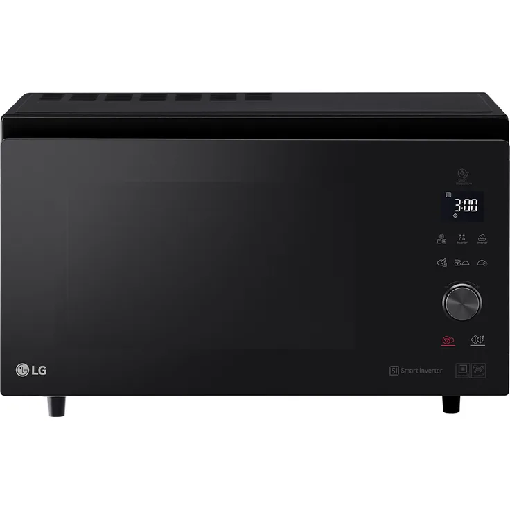 LG MJ3965BPS 4-in-1 Mikrowelle mit Grill und Heißluft, Standgerät, 39 Liter Garraum, 1350 Watt, schwarz