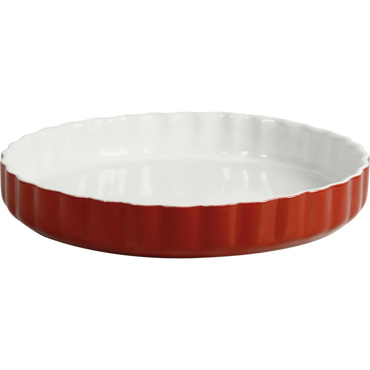 Crealys 512735 Obstkuchenform, Keramik, 28 cm, himbeerfarben