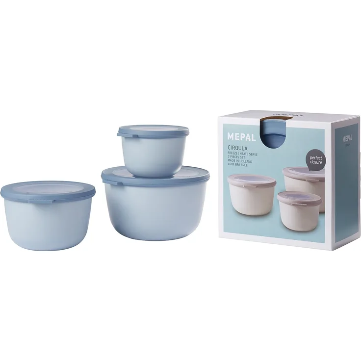 Mepal 500+1000+2000 Blue cirqula Set 3 dlg, Plastik, Nordic Blau, 19.2 x 12 cm
