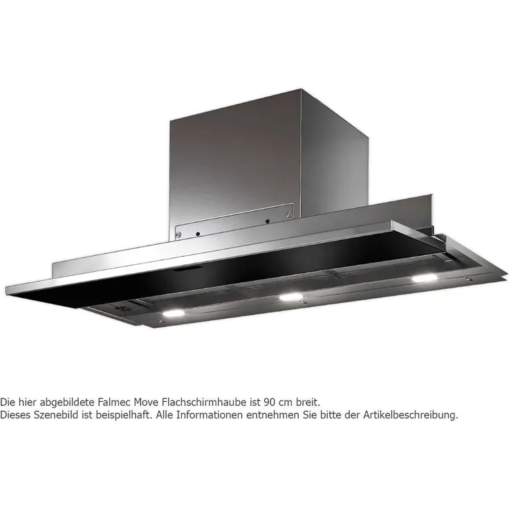Falmec Move 60 Schwarz Flachschirmhaube Edelstahl