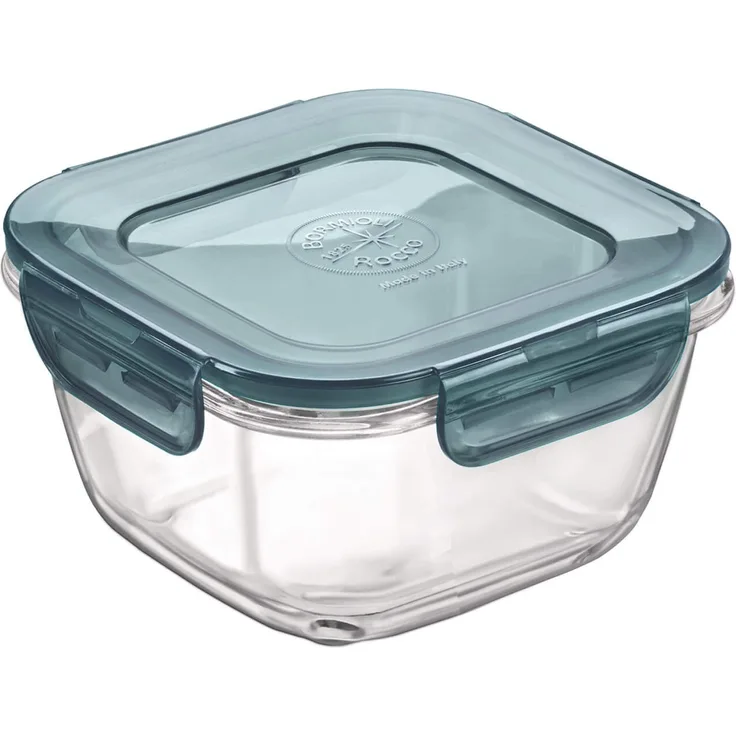 Bormioli Rocco Evolution Frischhaltebox, 750 ml, Glas, flach
