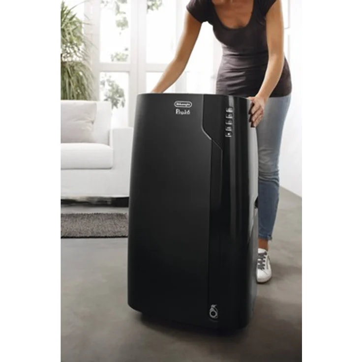 De'Longhi Pinguino PAC EX120 Silent mobiles Klimagerät mit Abluftschlauch, Klimaanlage für Räume bis 110 m³, Luftentfeuchter, Ventilationsfunktion, 24h-Timer, schwarz – Bild 5